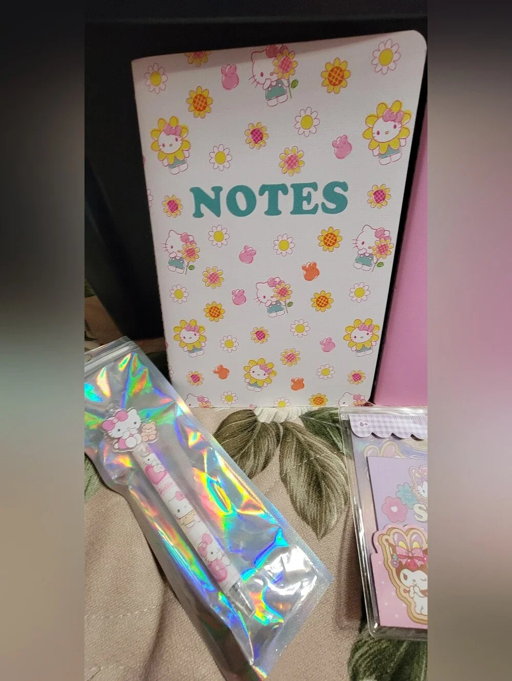 Hello Kitty Pastel Notebook & Stationery Set in Pink, Teal & White